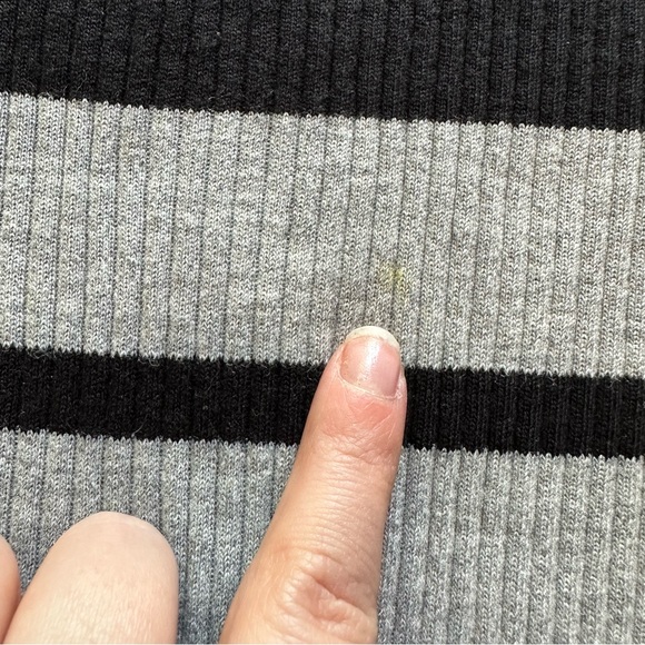 VTG Y2K 90s Striped Ribbed Chunky Knit Sweater - Picture 5 of 10